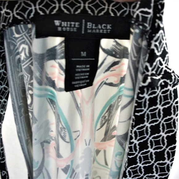 White house black market embellished v-neck tunic top size M - Picture 3 of 4